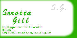 sarolta gill business card